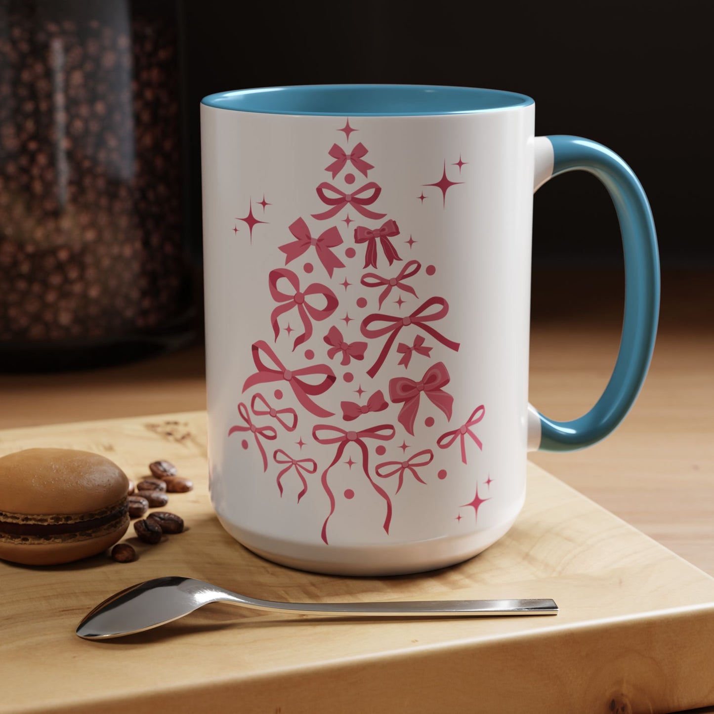 Whimsical Ribbon Christmas Tree Mug