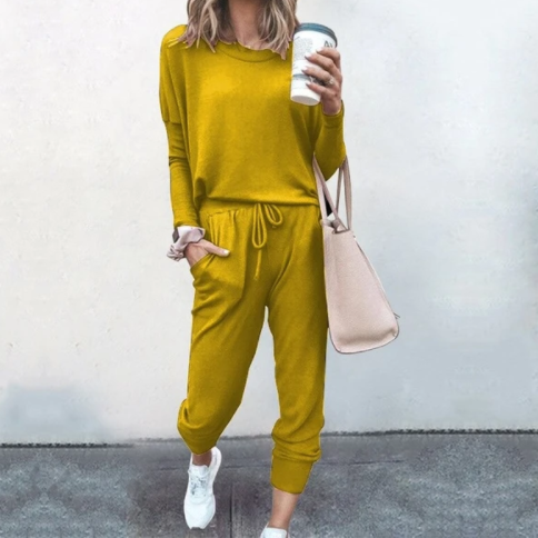 Long Sleeve Casual Sweatshirt & Pants Set