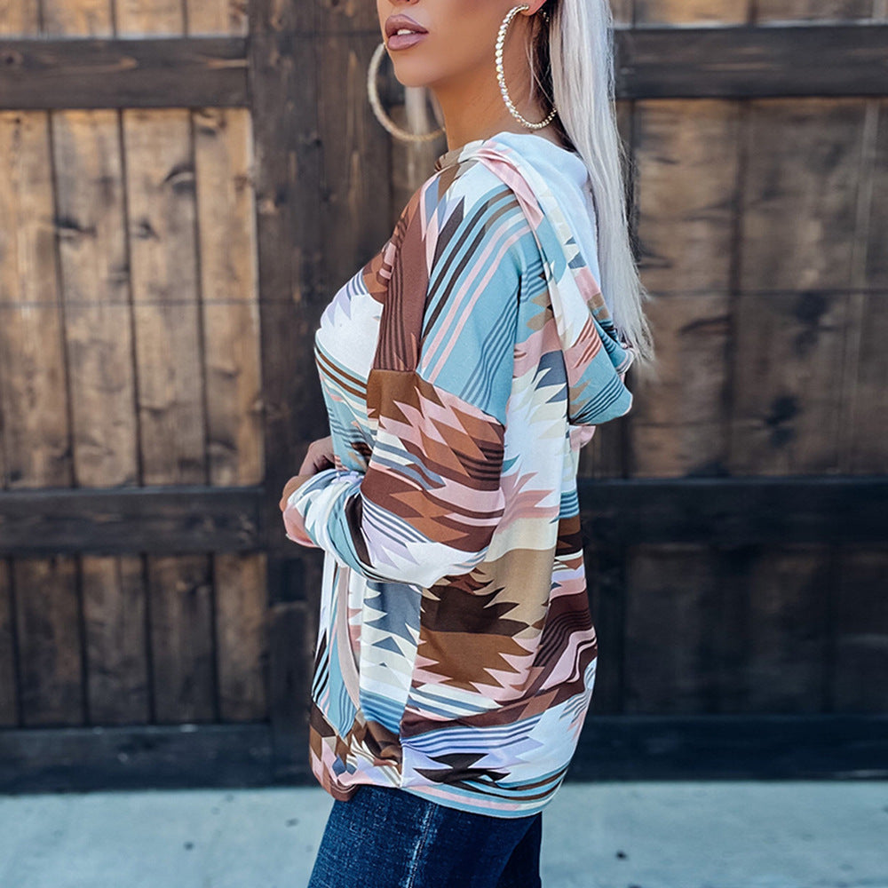 Aztec Printed Hoodie