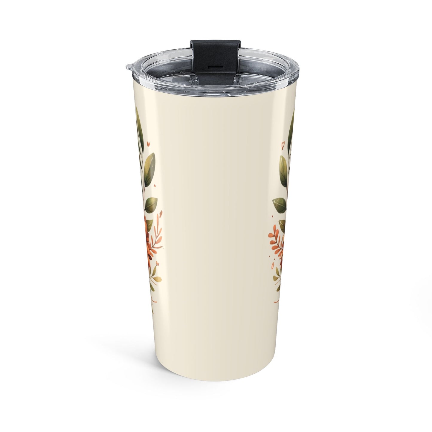 Love God Drink Coffee Read Books Fall/Autumn 20 oz Tumbler, Fall Watercolor Hand-Drawn Travel Cup