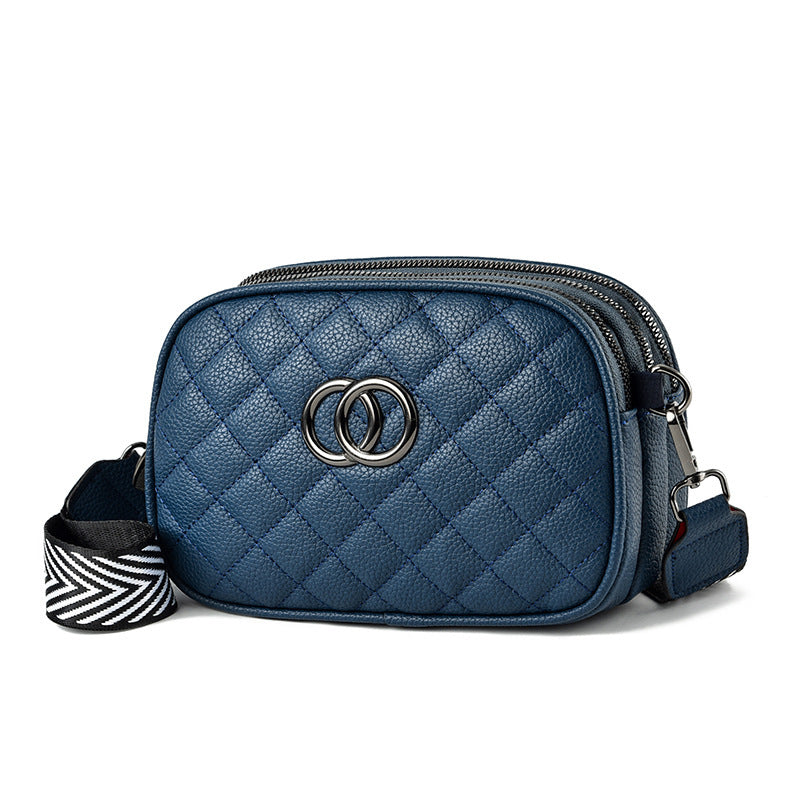 Crossbody Shoulder Bag With Three Compartments