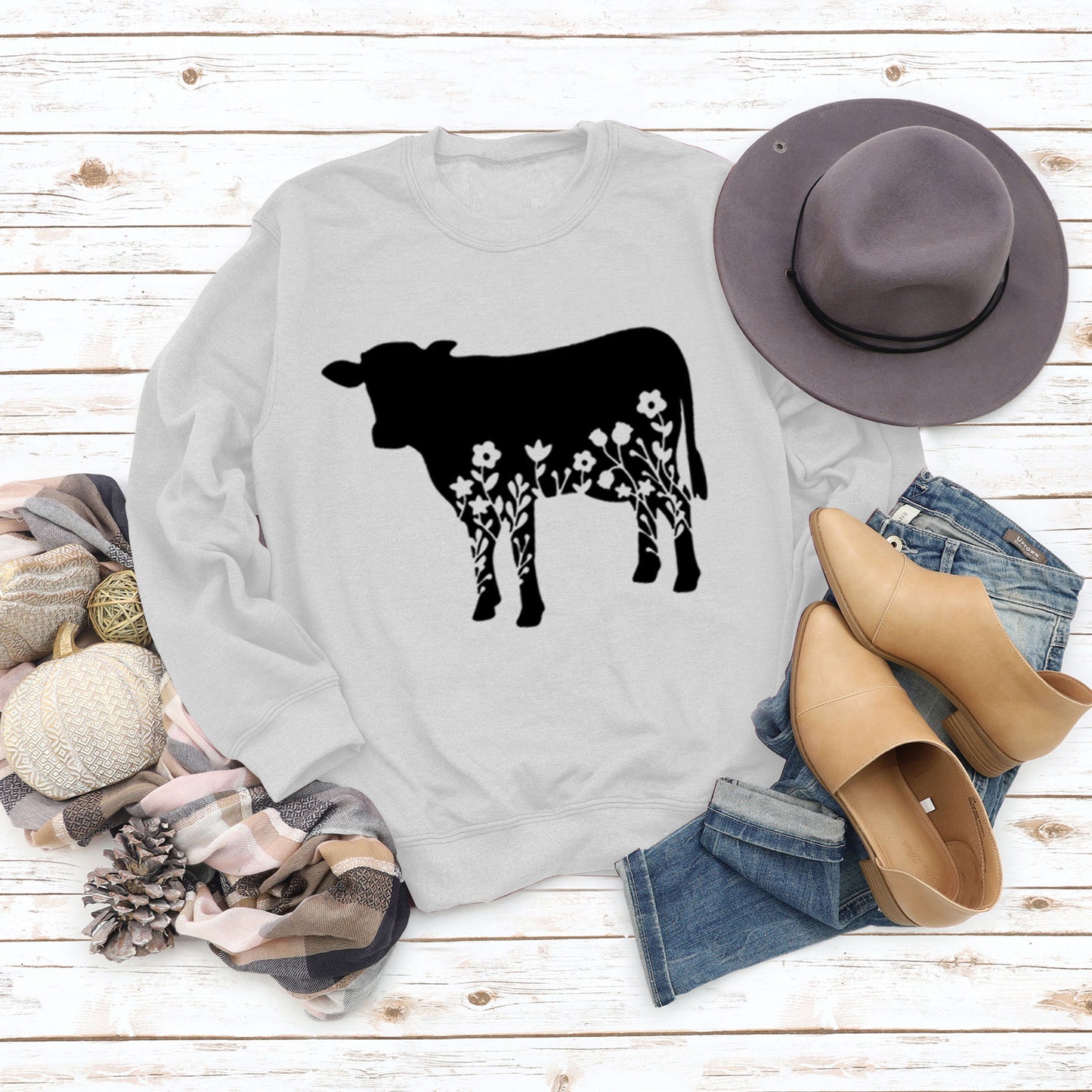 Cow Image Sweatshirt