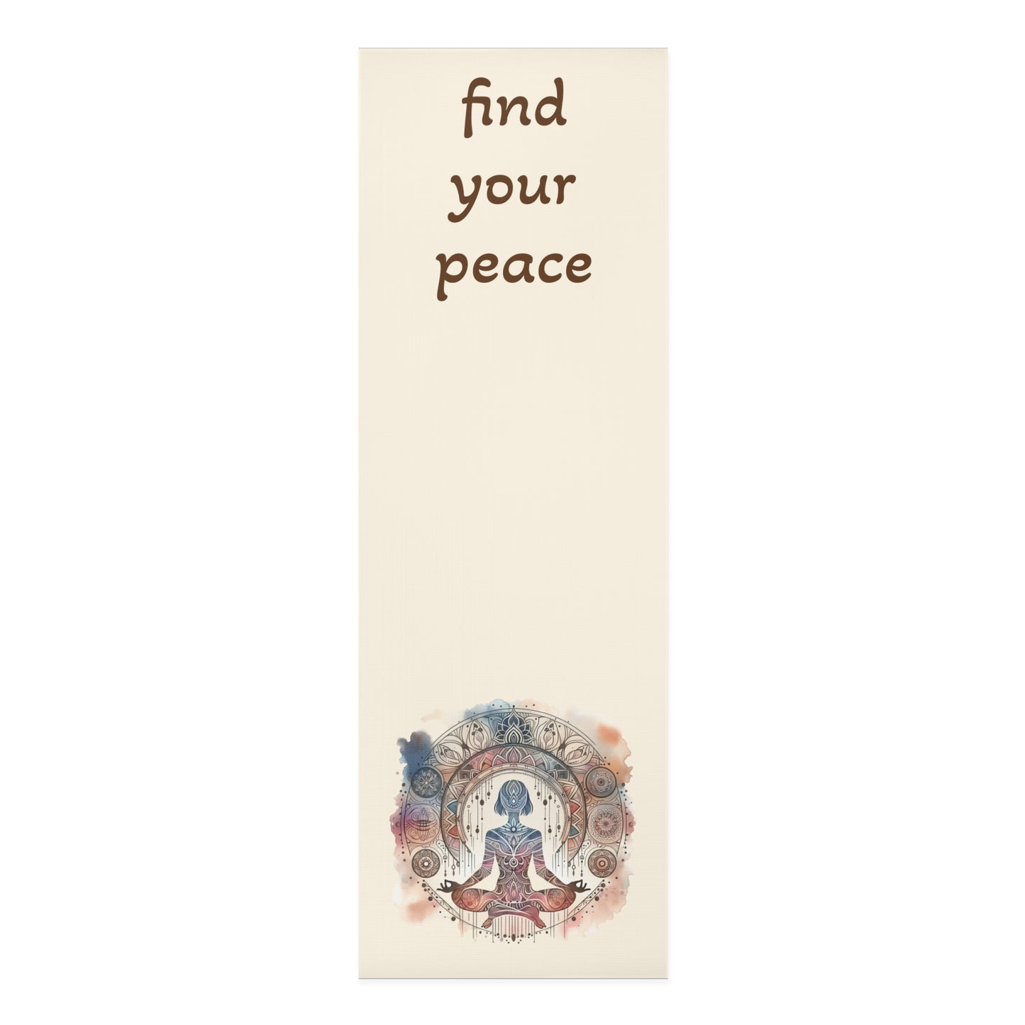 Find Your Peace Yoga Mat | Inspirational Boho Fitness & Meditation Mat