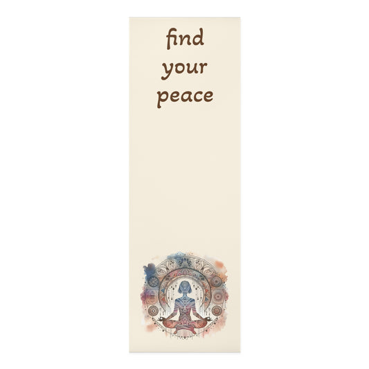 Find Your Peace Yoga Mat | Inspirational Boho Fitness & Meditation Mat