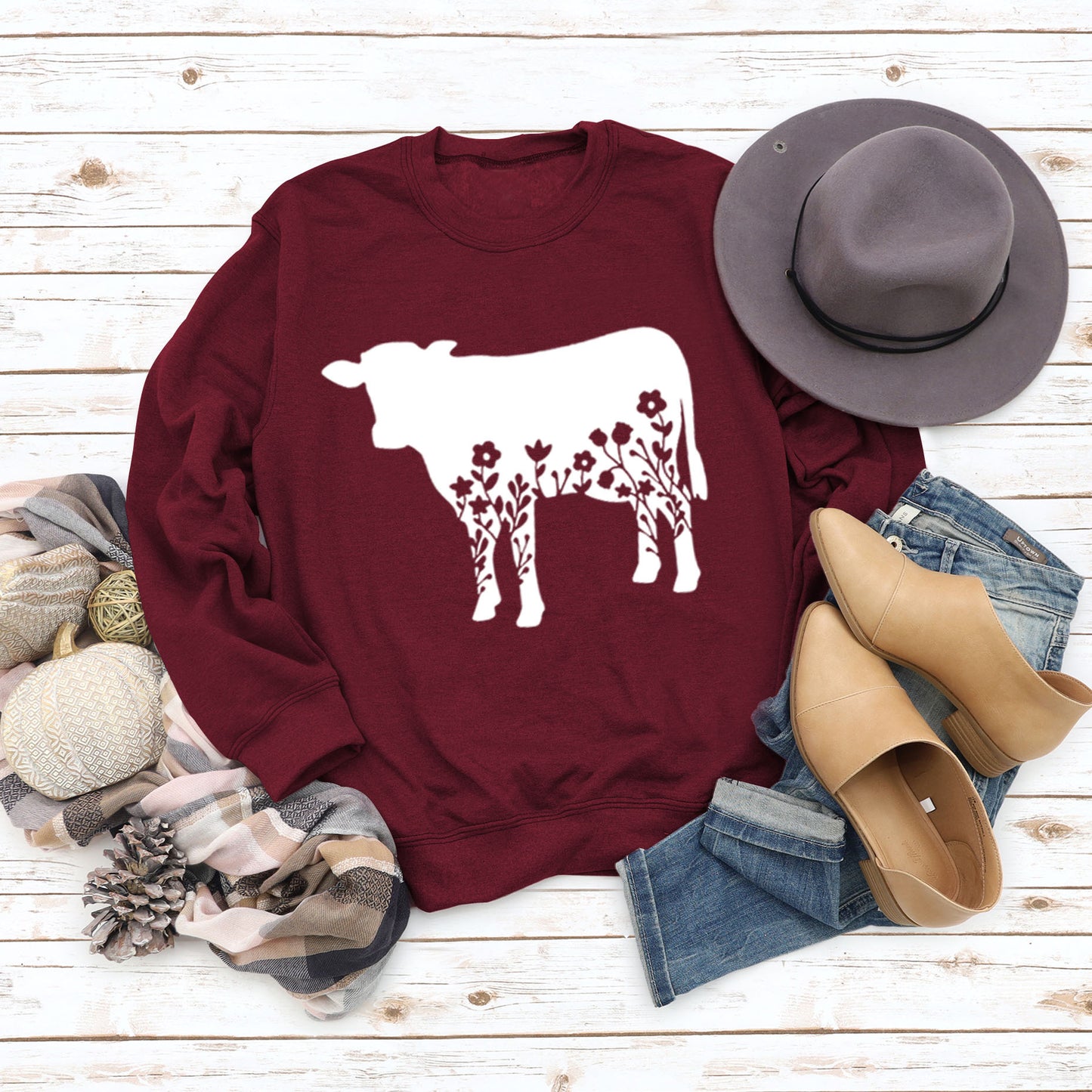 Cow Image Sweatshirt