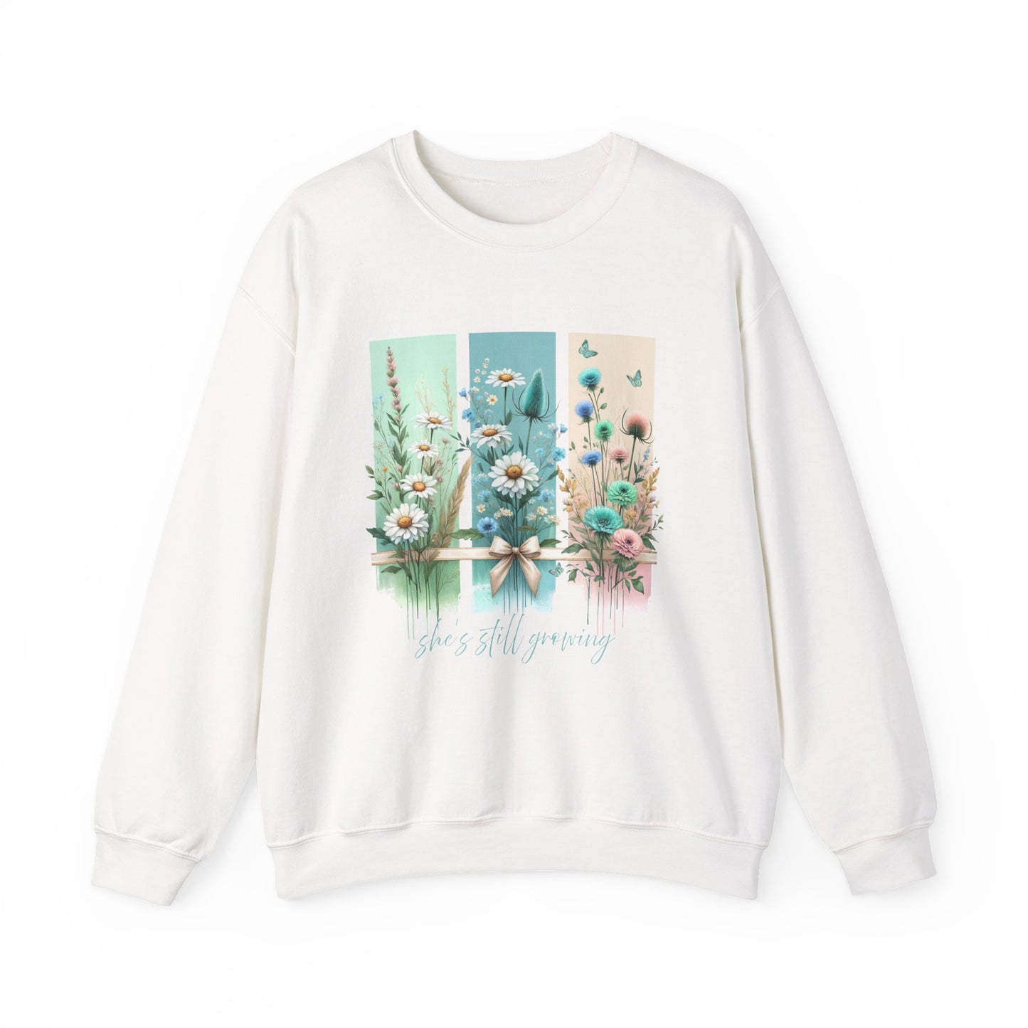 Floral Crewneck Sweatshirt - Cozy Gift for Her, Spring Fashion, Garden Lover, Motivational Quote, Everyday Wear