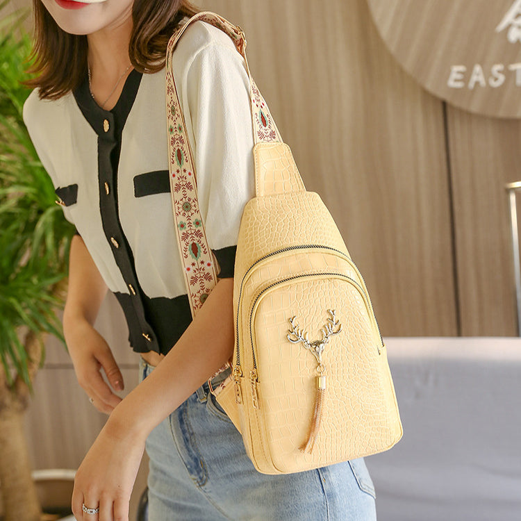 Deer Tassel Design Crossbody Bag