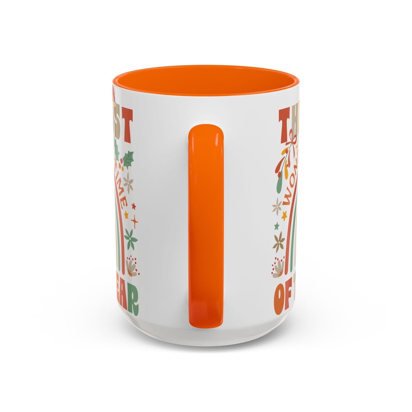Accent Coffee Mug - Retro Christmas 'The Most Wonderful Time of the Year' Mug