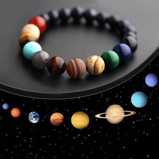 Eight Planets Natural Stone Cosmic Chakra Bracelet