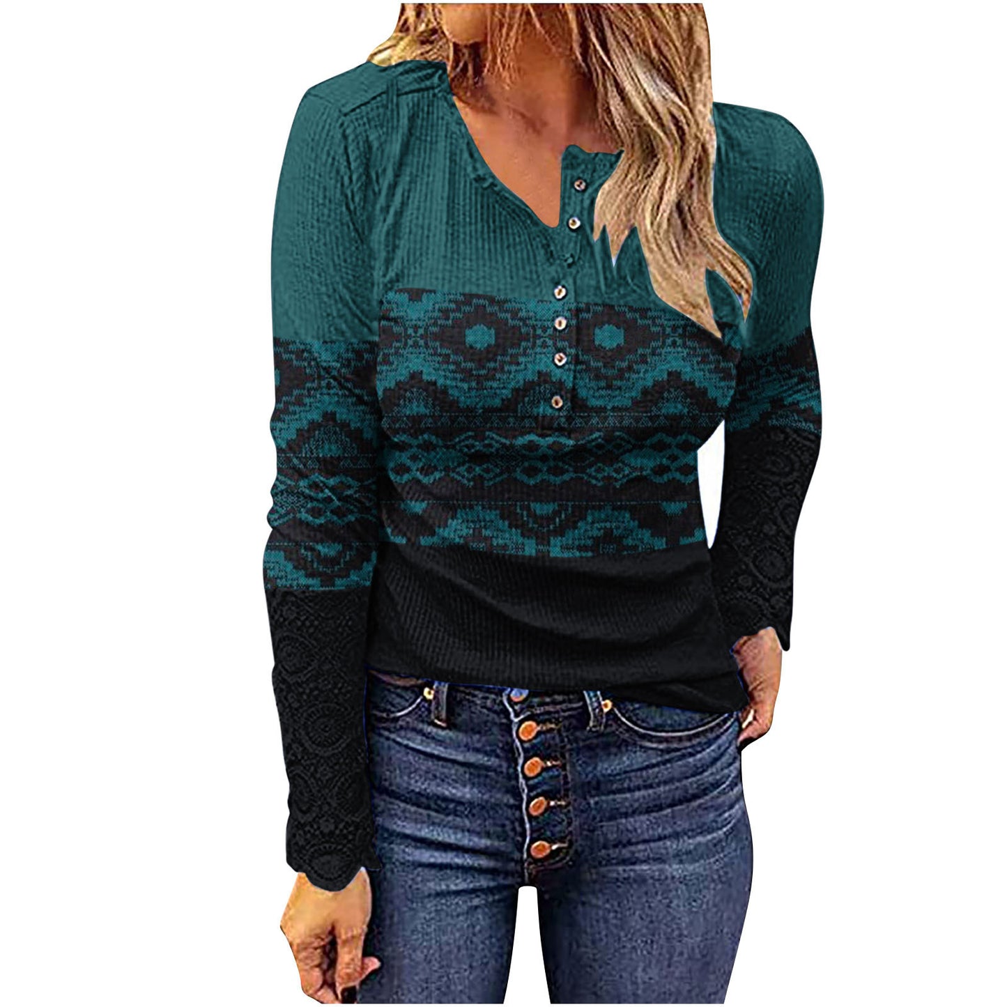 Crochet Lace Sleeve Thermal