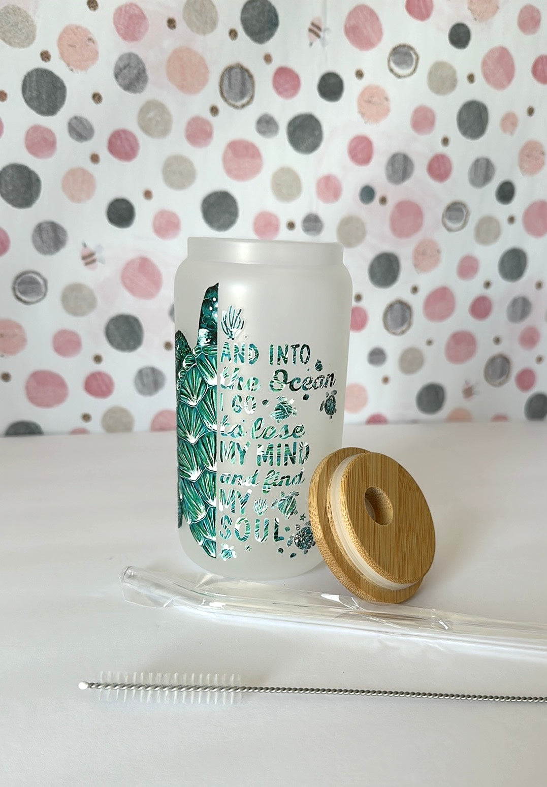 Find My Soul Motivational Frosted Glass Can Tumbler