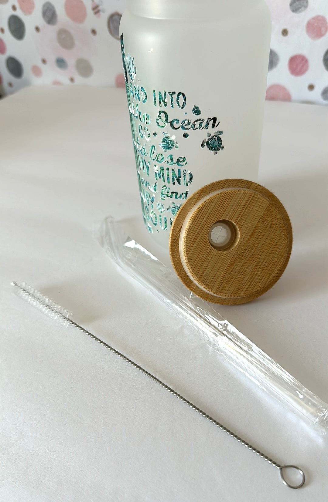 Find My Soul Motivational Frosted Glass Can Tumbler