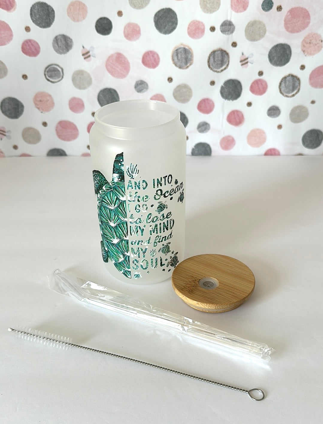 Find My Soul Motivational Frosted Glass Can Tumbler