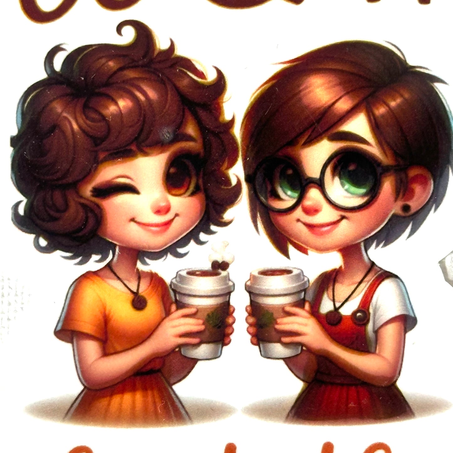 Coffee & Friends Best Therapy Sticker, Vinyl Waterproof Sticker