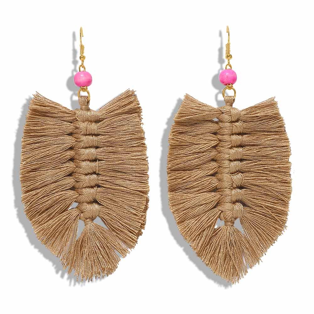 Boho Weave Macrame Earrings