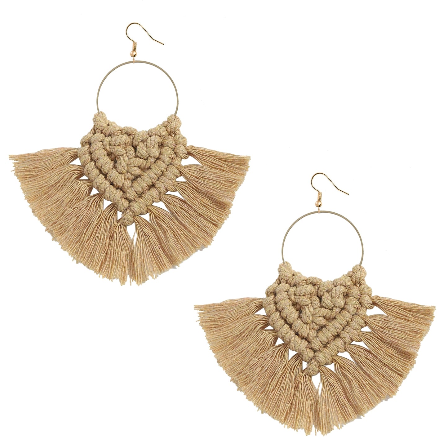 Boho Weave Macrame Earrings