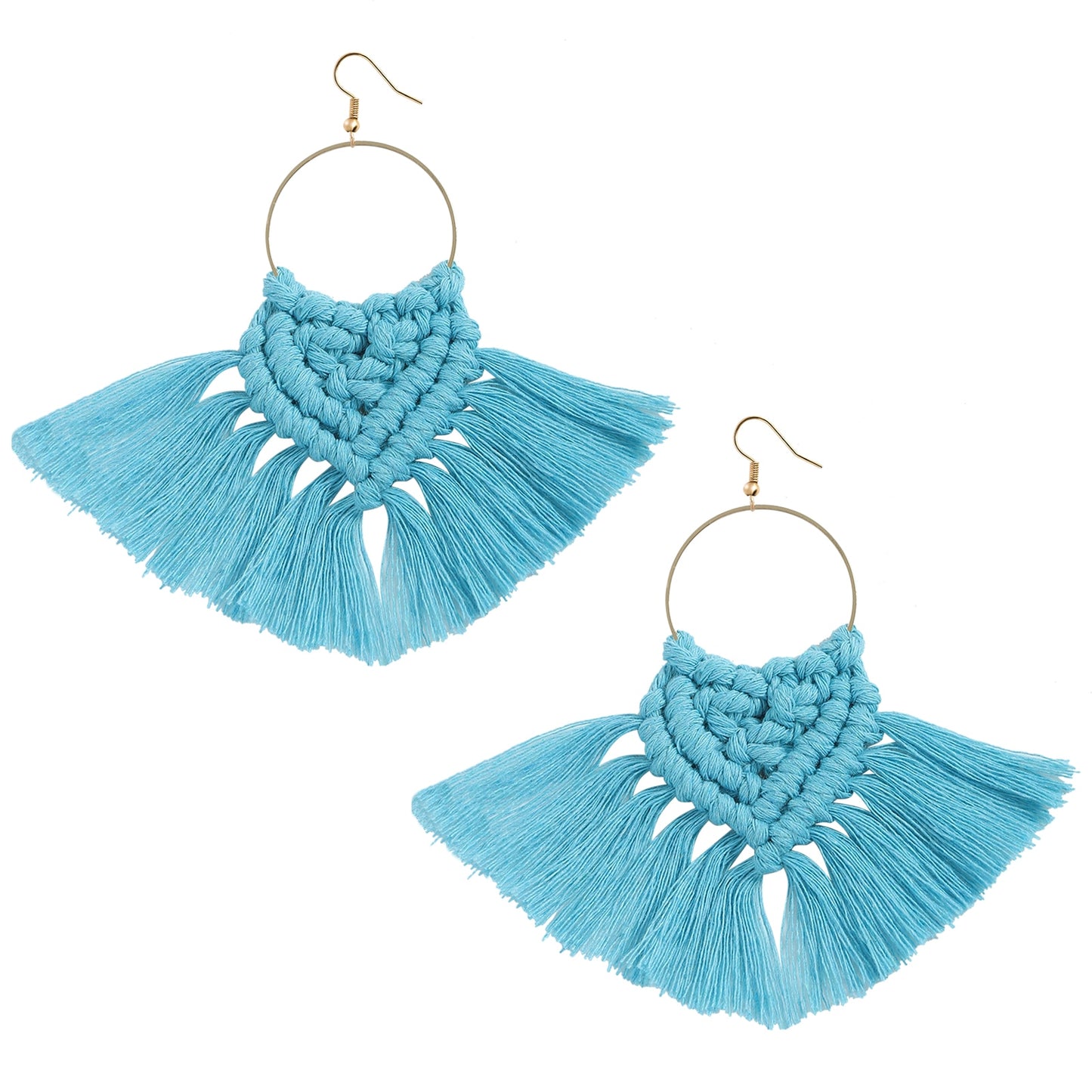 Boho Weave Macrame Earrings