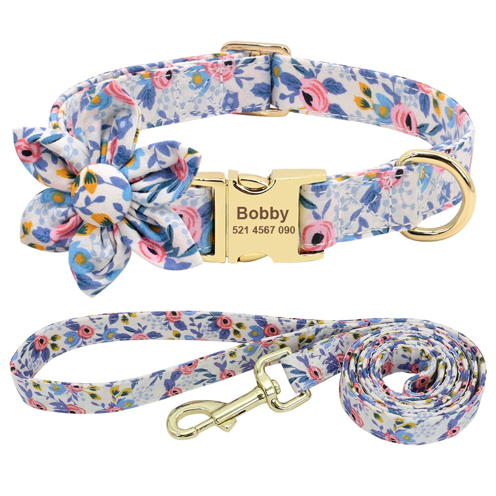 Personalized Dog/Cat Collar With Optional Matching Leash