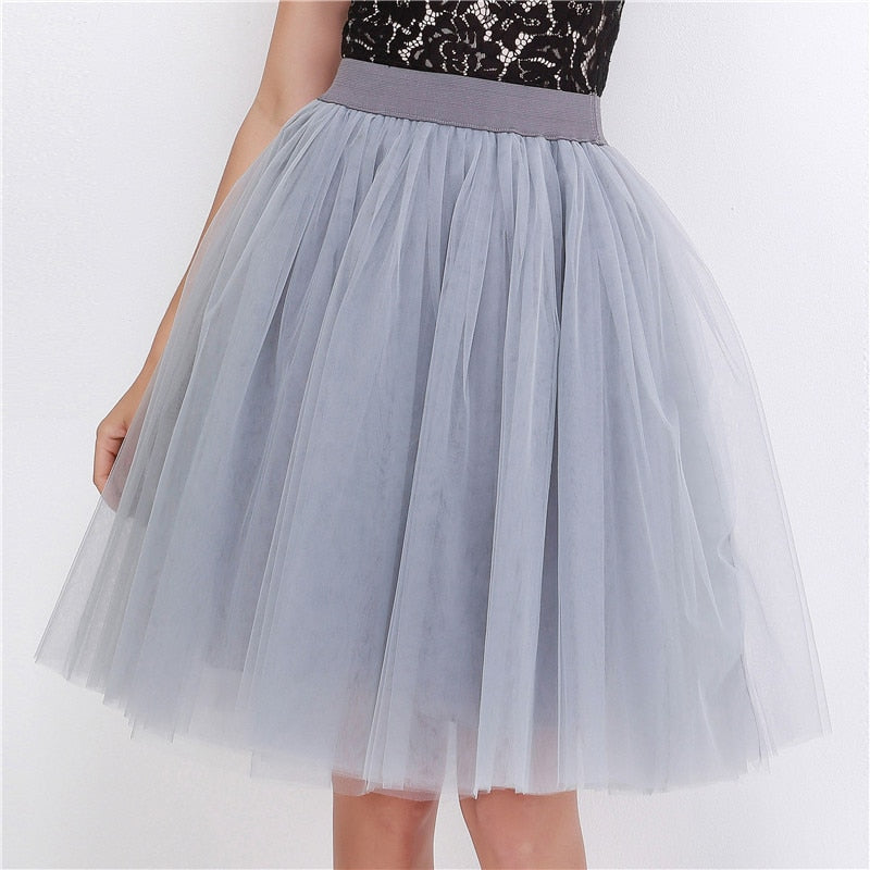5 Layers Fashion Tulle Skirt