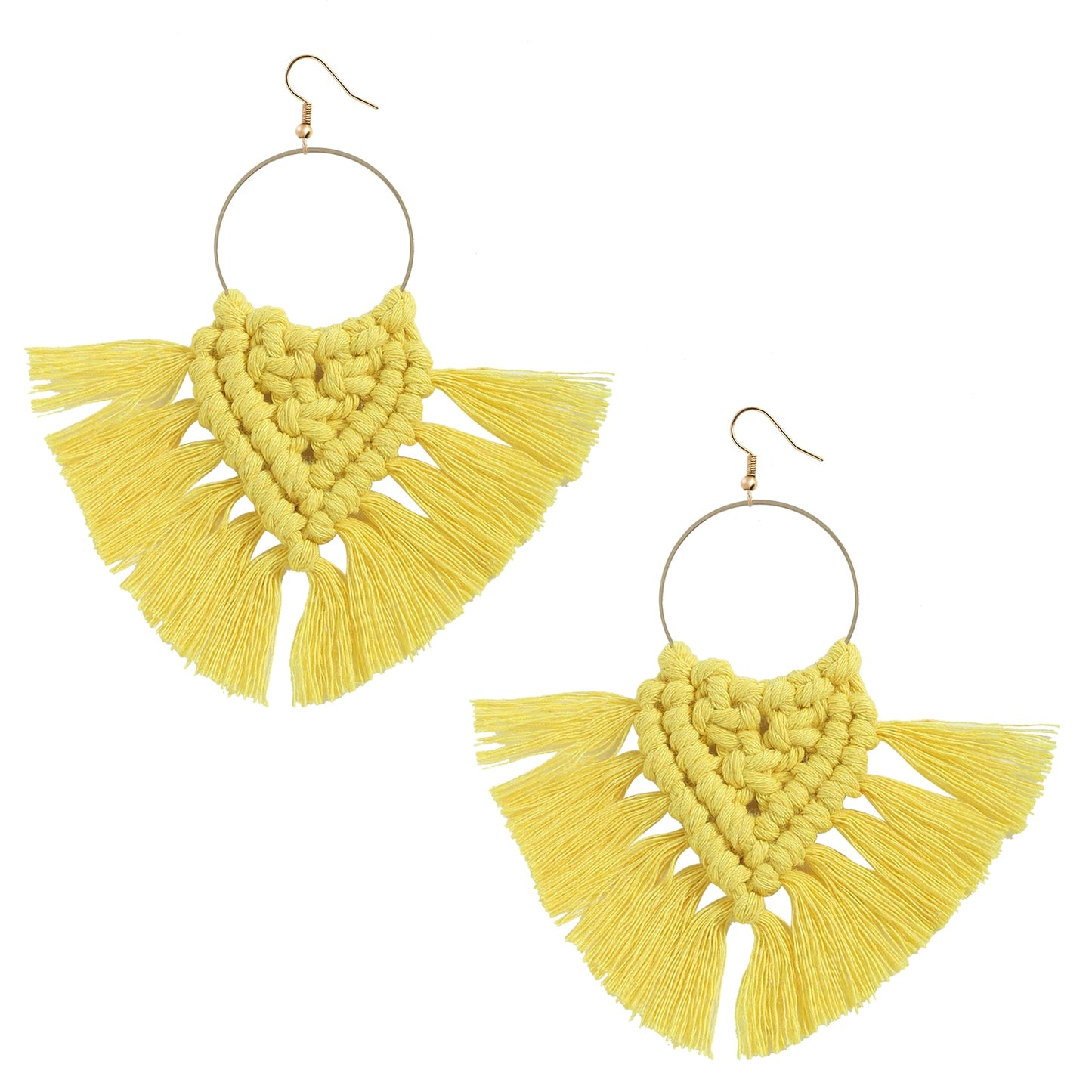 Boho Weave Macrame Earrings