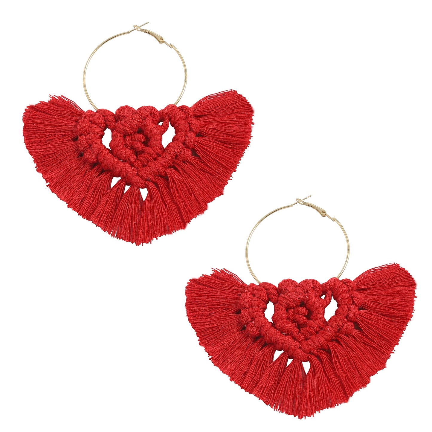 Boho Weave Macrame Earrings