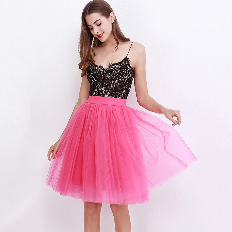5 Layers Fashion Tulle Skirt