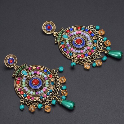 Vintage Beaded Indian Earrings