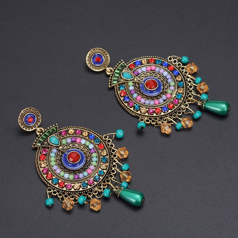 Vintage Beaded Indian Earrings