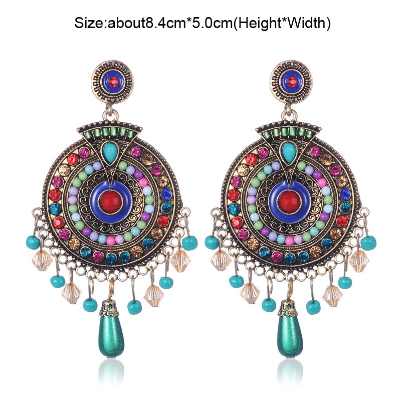 Vintage Beaded Indian Earrings