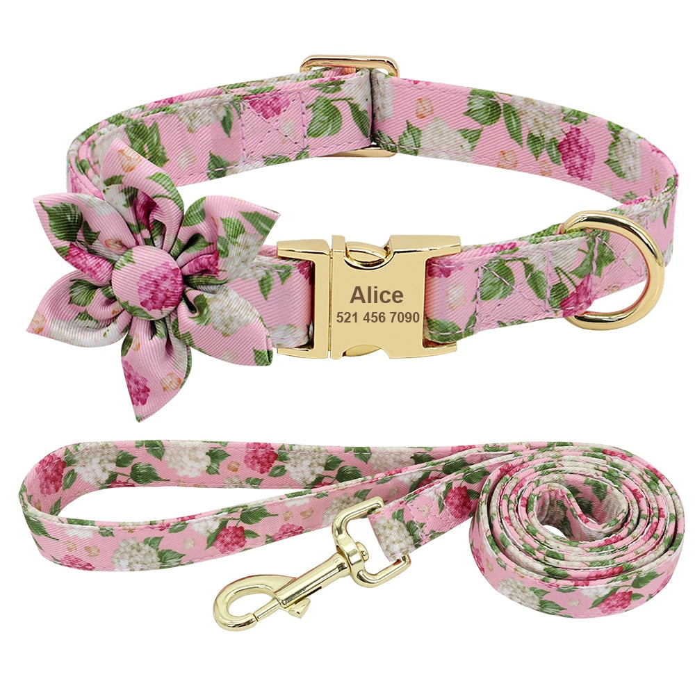 Personalized Dog/Cat Collar With Optional Matching Leash
