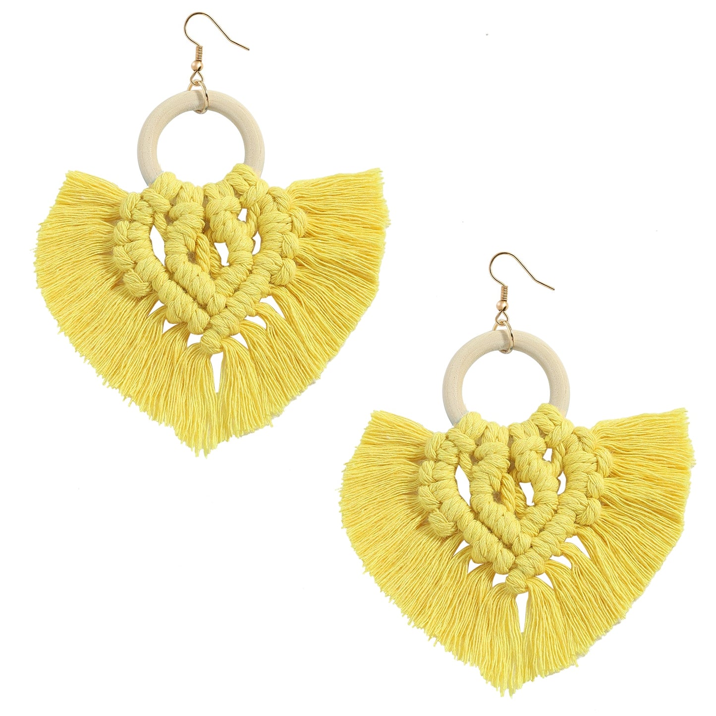 Boho Weave Macrame Earrings