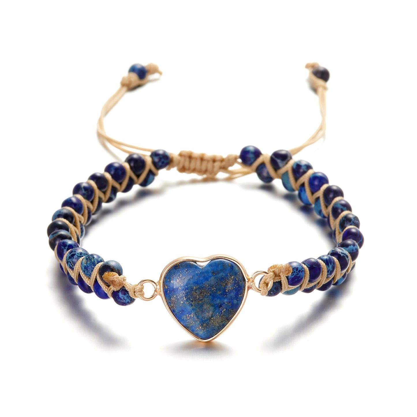 Woven Wrap Volcanic Stone Multi Color Beads Rope Chain Bracelet