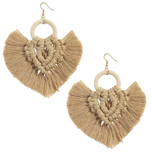 Boho Weave Macrame Earrings