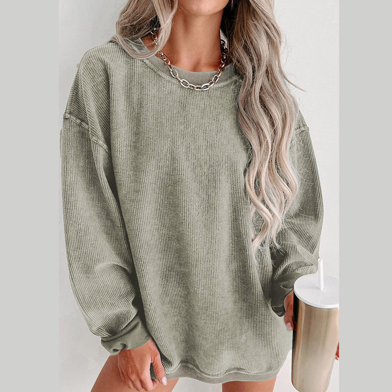 Oversized Solid Color Pullover