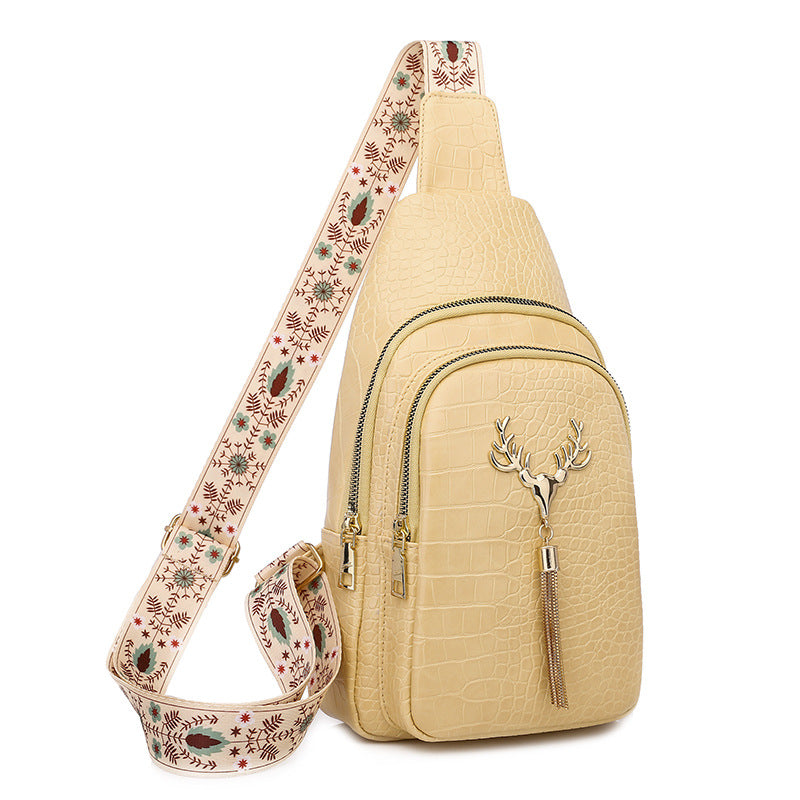 Deer Tassel Design Crossbody Bag