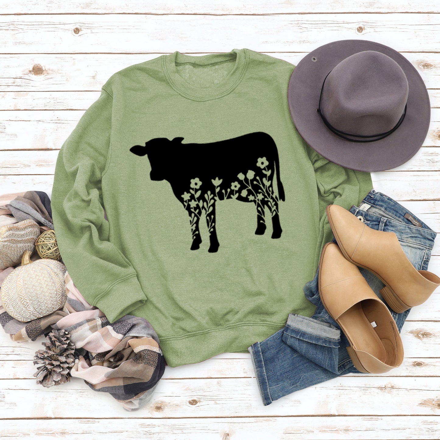 Cow Image Sweatshirt