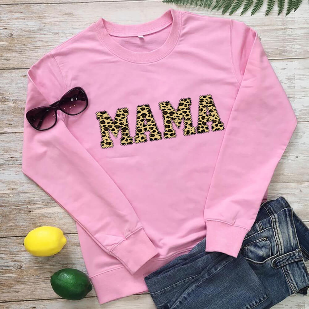Mama Leopard Print Sweatshirt