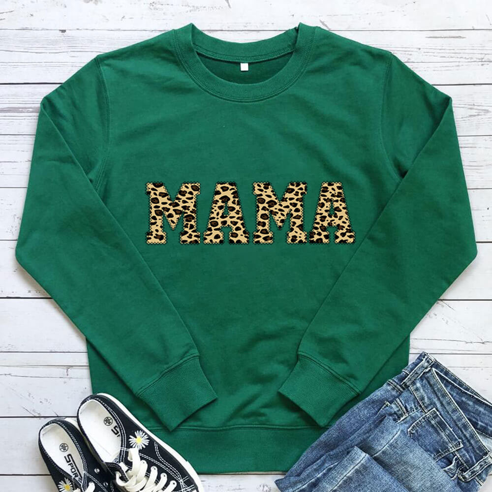 Mama Leopard Print Sweatshirt