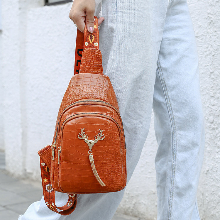 Deer Tassel Design Crossbody Bag