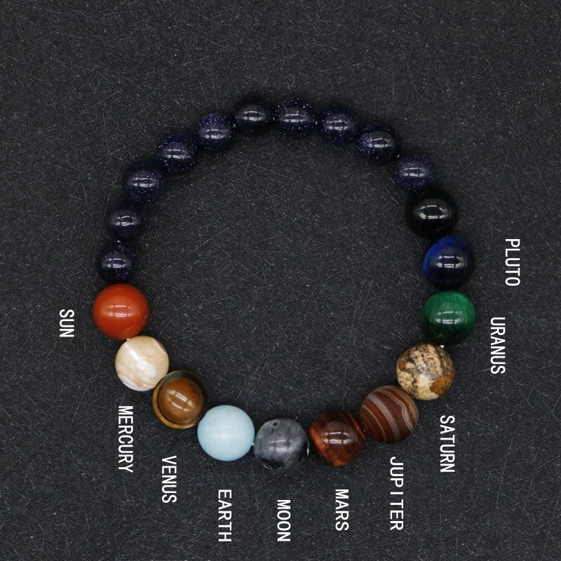 Eight Planets Natural Stone Cosmic Chakra Bracelet
