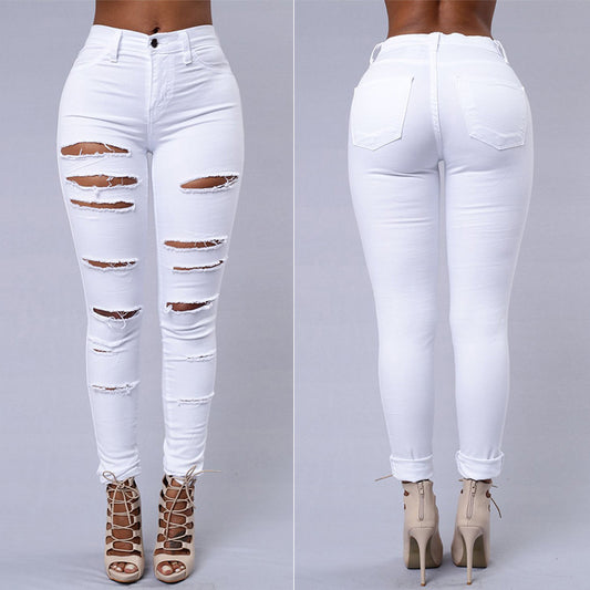 Ripped Skinny High Waist Jeans