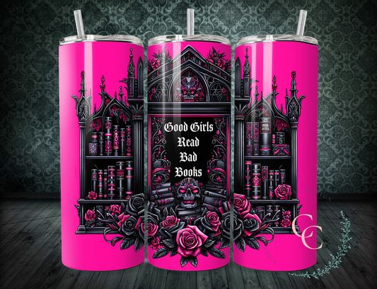 Romantasy 'Good Girls Read Bad Books' 20 oz Seamless Skinny Tumbler