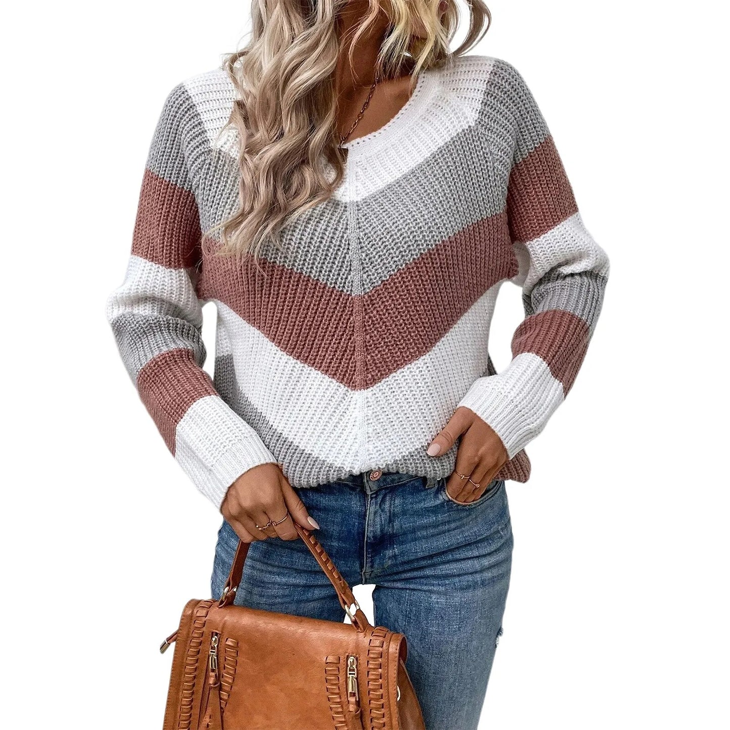 Crochet Big-Striped Sweater