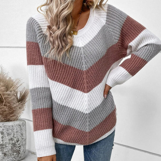 Crochet Big-Striped Sweater
