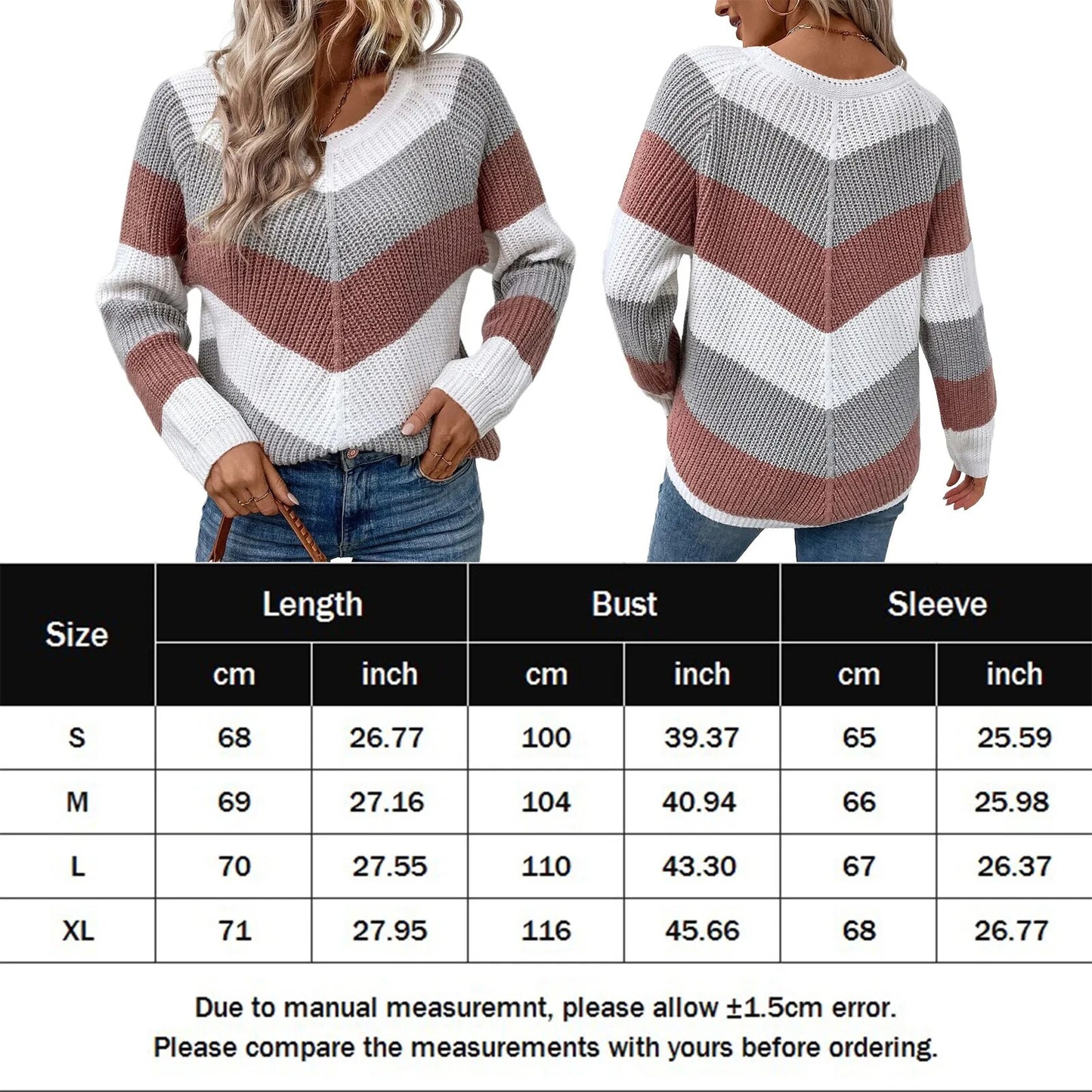 Crochet Big-Striped Sweater