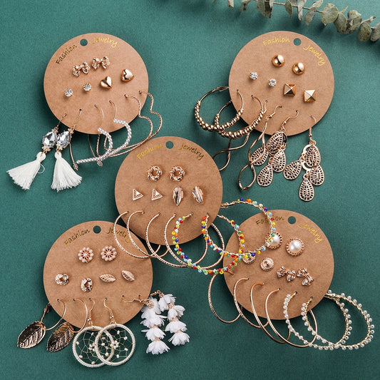 6 Pairs Sundry Bundles Boho Ethinic Earrings Sets