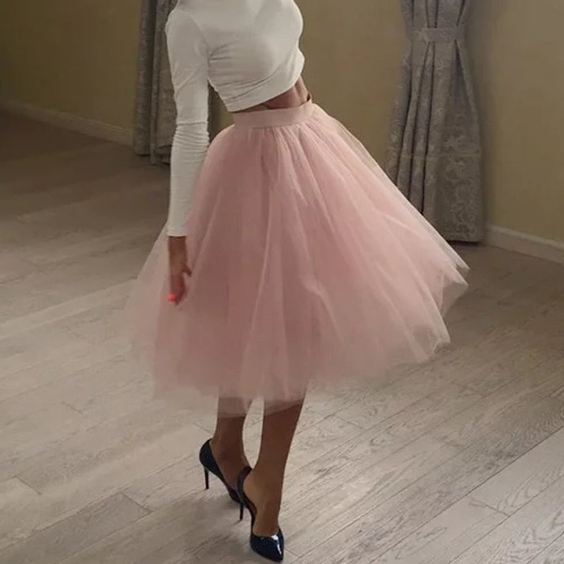 5 Layers Fashion Tulle Skirt