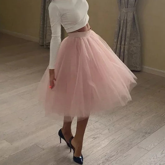 5 Layers Fashion Tulle Skirt