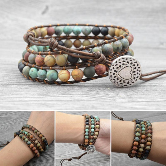 Bohemian Wrap Beaded Bracelet