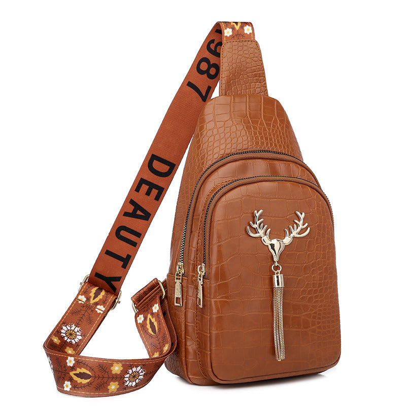 Deer Tassel Design Crossbody Bag